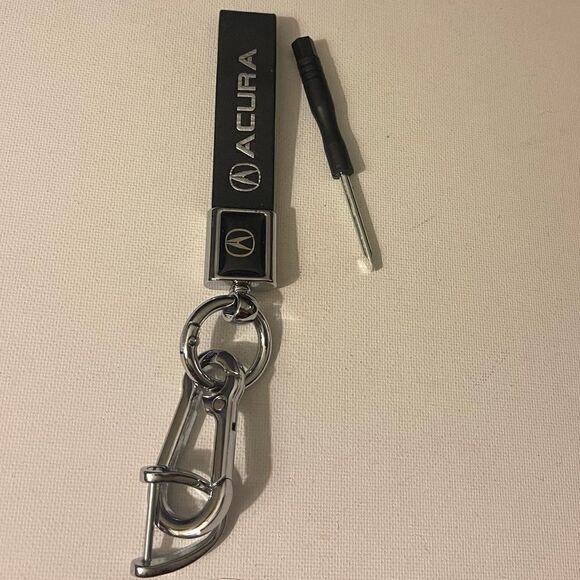 Other - Acura key fob Keychain in black leather NWT